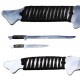 Machette Espada Y Daga Trainer aluminium personnalisé à manche paracorde tressage croisé en X couleur unie
