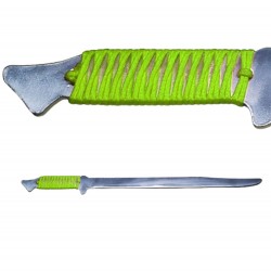 Machette Espada Trainer aluminium personnalisé à manche paracorde tressage croisé en X couleur unie