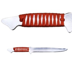 Couteaux aluminium Daga Trainer personnalisé à manche paracorde tressage Croisé en X couleur unie