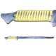 Machette Espada Trainer aluminium personnalisé à manche paracorde tressage croisé en X couleur unie