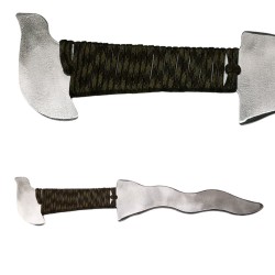 Couteau Kris aluminium personnalisé à manche paracorde tressage Classique Multi couleurs