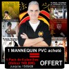 Mannequin de bois et PVC 180 cm