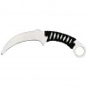 Couteaux aluminium Karambit personnalisé à manche paracorde tressage croisé en X couleur unie